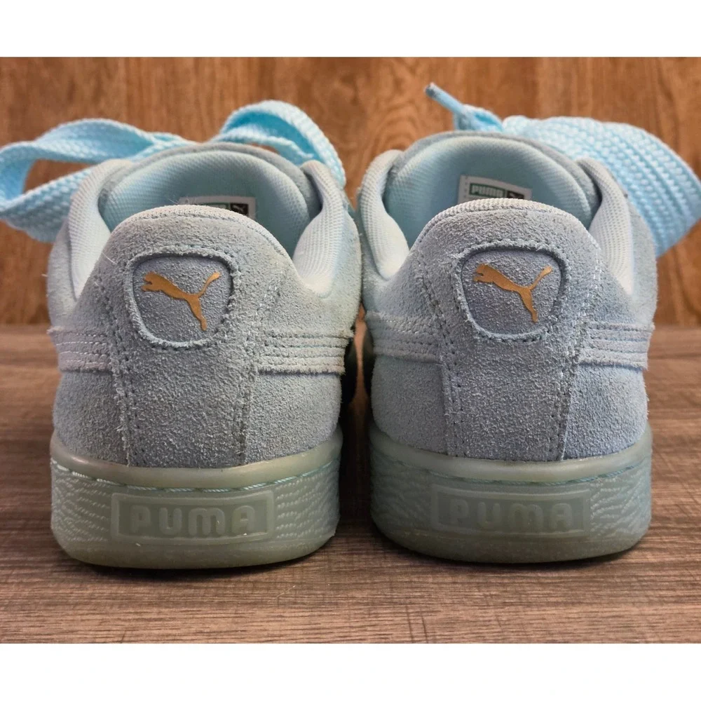 Puma Suede Heart Reset‎ Sneaker Shoes Womens Size 8.5 Aruba Blue